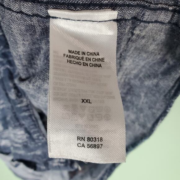 Lucky Brand Men's Surfing Short Sleeve San Gabriel Chambray Print Shirt Size XXL - Picture 5 of 8